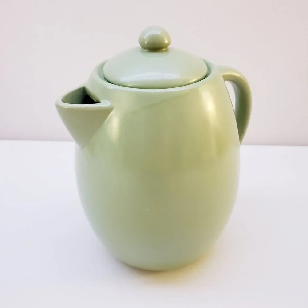 Starbucks Tea Coffee Pot Avocado Sage Green Stoneware 32 fl oz Cottage Y2K Boho